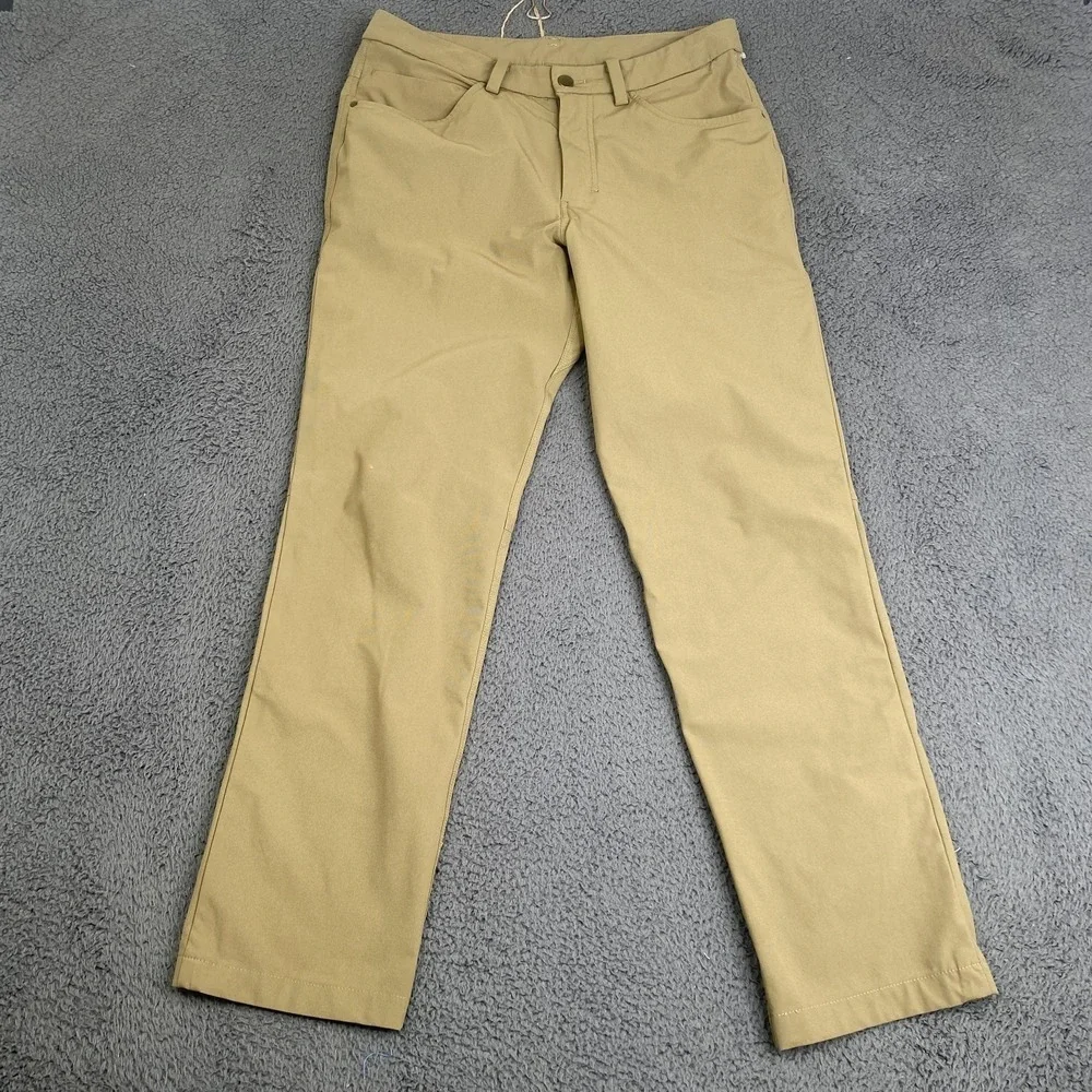 Lululemon Athletica Pants Mens 30 Khaki 5 Pocket Straight Leg Performance Casual
